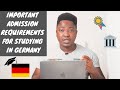 IMPORTANT ADMISSION REQUIREMENTS FOR STUDYING IN GERMANY 2020|| IELTS, TOEFL|| CGPA ***must watch***