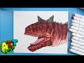 How to Draw a CARNOTAURUS FACE