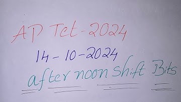 AP TET 14-10-24 Afternoon paper bits | Today Afternoon TET paper questions & Answers bits 14-10-24