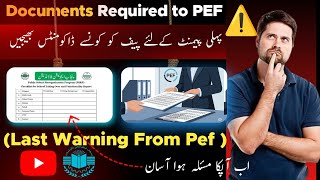 PEF First Payment Required Documents | Complete Guide 2025