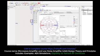 Smith chart matching circuit overall gain tutorial using advanced design system ads simulation screenshot 5