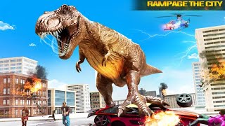 DINOSAURUS MENGHANCURKAN KOTA | Dinosaur Attack City Rampage ( Android Gameplay ) | Rution Games screenshot 4