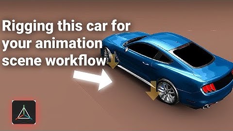 Fully rigged this car for animation scene tutorial Prisma 3D