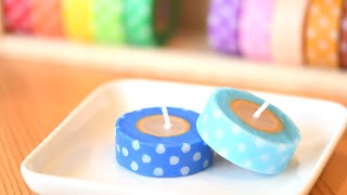Diy craft Masking tape candle!! - YouTube