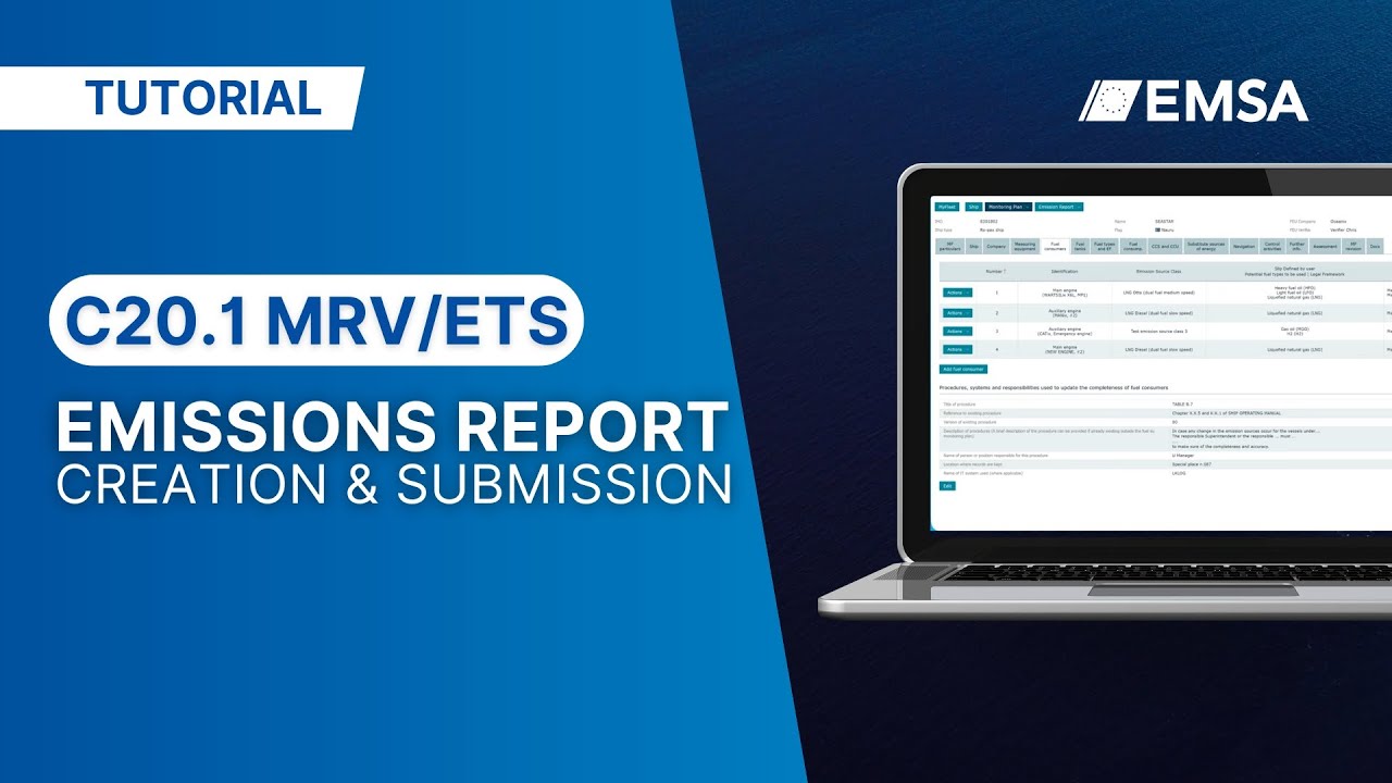 C20.1 – MRV/ETS – Emissions Report - Creation and submission