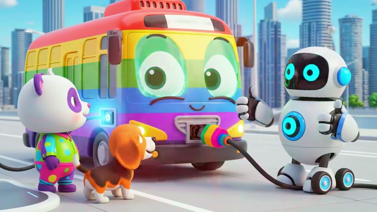 Wheels on the Bus Animal Song 🐶🦁 | Cute Zoo Friends Sing Together in 3D Cartoon