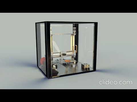 Hybrid CNC Machine Modelled in Solidworks and Aniamted in Cinema 4D