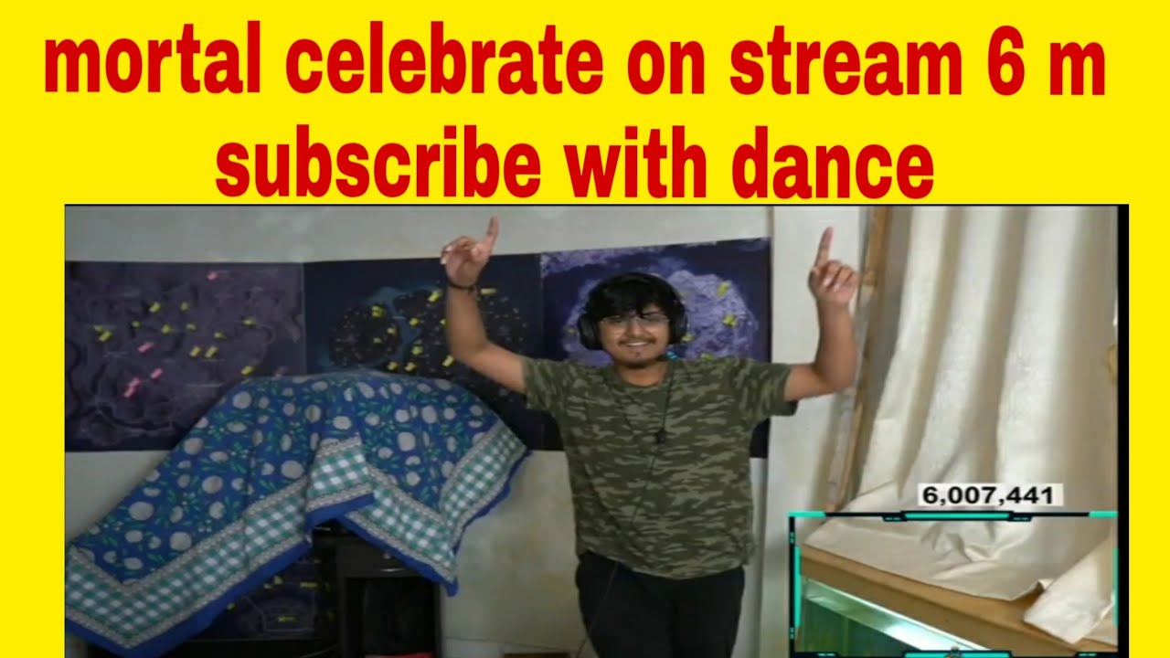 Mortal celebrate on stream 6 m subscribe with dance 😍😍😋