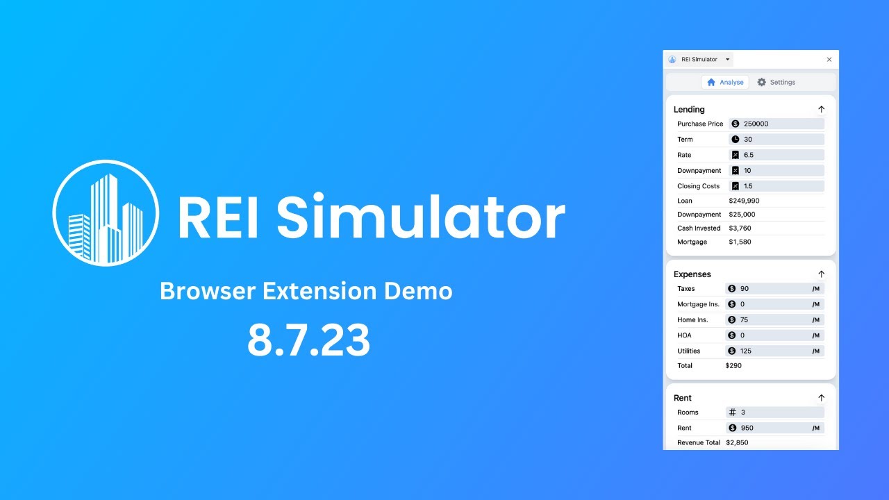 REI Simulator Browser Extension Demo 8.7.23 YouTube