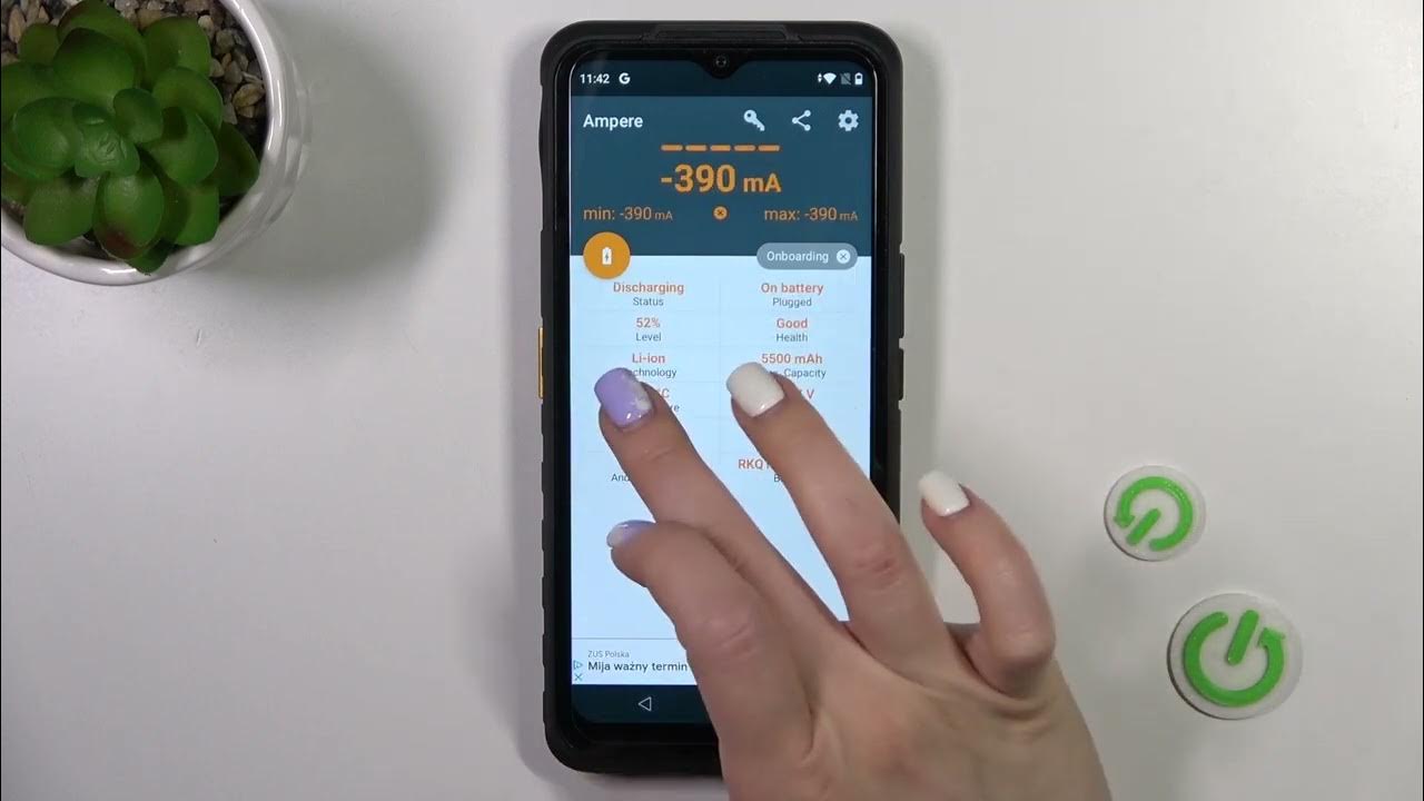 How to Check Battery Temperature of Cat S53 with Ampere App? Check
