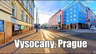 Prague Vysočany Evening Walk | Short Relaxing City Walk | 4K Walking Tour (2026) 🌆
