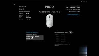 Logitech G PRO X Superlight 2 (HERO 2): DPI, lift off distance, and report rate settings