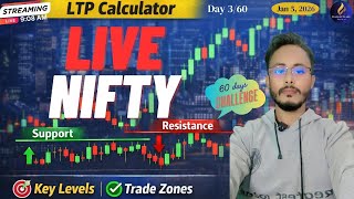 NIFTY LIVE TRADING Today | How I Use Option Chain + LTP Calculator | Real-Time Trades | Jan 5
