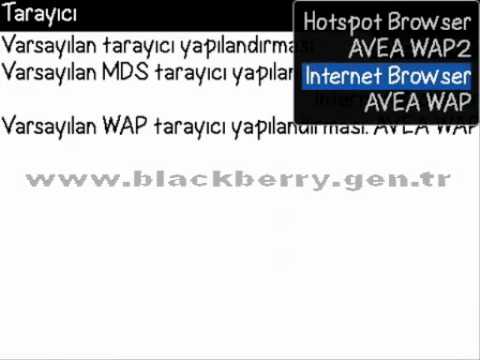 Blackberry Internet Ayarlari