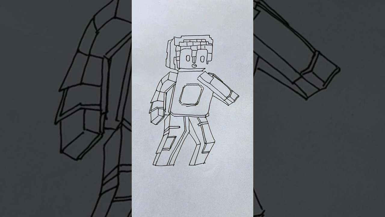 cash in Minecraft drawing and colouring 