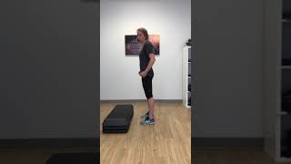 Double leg box jump progression for knee pain