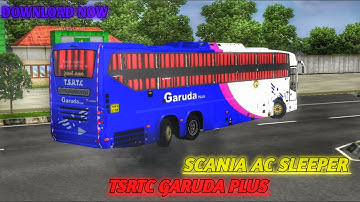 TSRTC GARUDA PLUS LIVERY FOR SCANIA SLEEPER BUS MOD