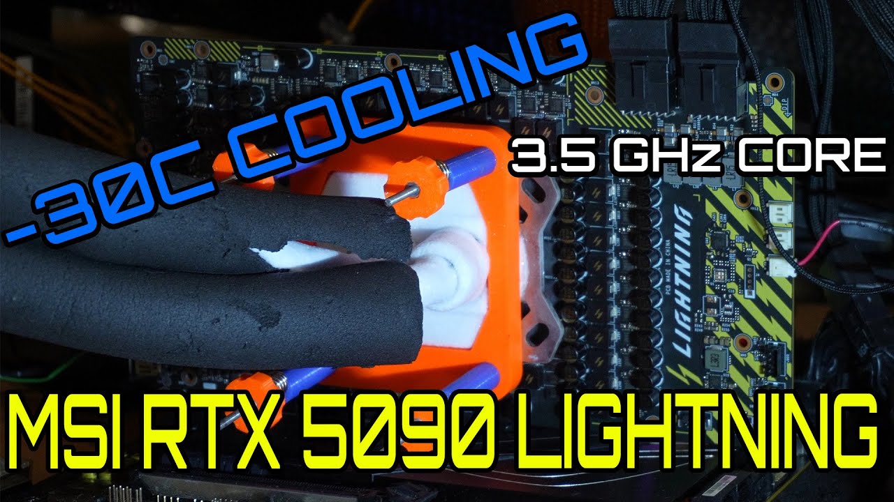 MSI RTX 5090 Lightning Extreme OC | −30°C Chiller Benchmarks