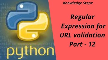 Python regular expression for url validation - Part 12