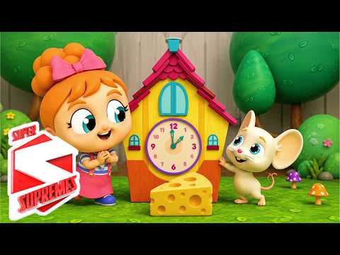 Hickory Dickory Dock 🕰️ | Klassisk Allsångs Sång för Barn