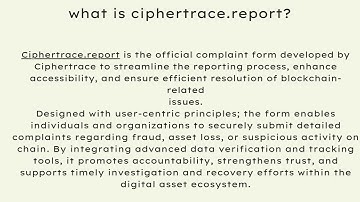 Diamondretirement Scam - Report On Ciphertrace