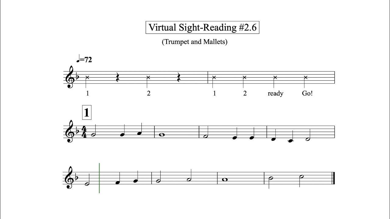 Virtual Sight Reading Level 2.6 (Trumpet, Mallets) YouTube