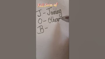 JOB full form l Learn full forms #shorts #fullform #english #learnenglish #viral #youtubeshorts