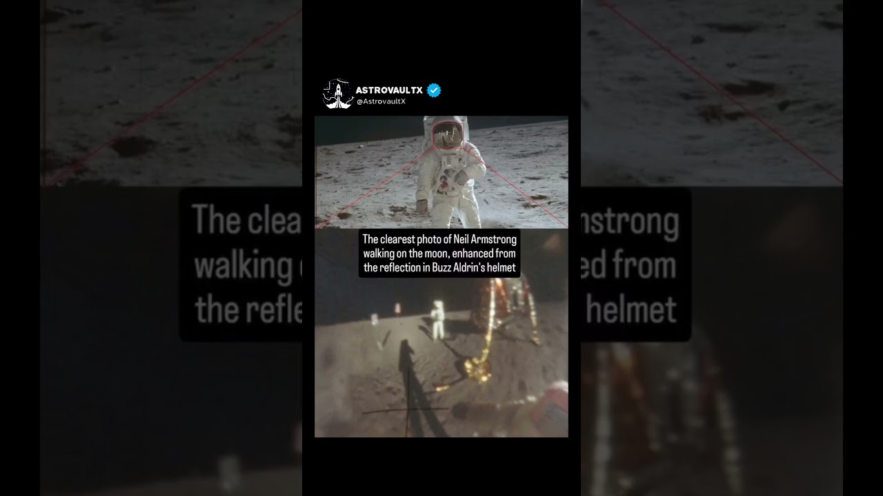 Neil Armstrong Clearest Image Of Moon Landing 