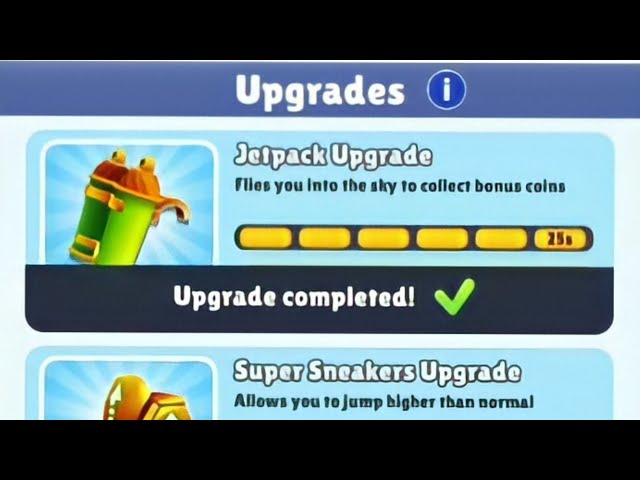 subway surfers upgrades