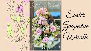 Easter grapevine wreath