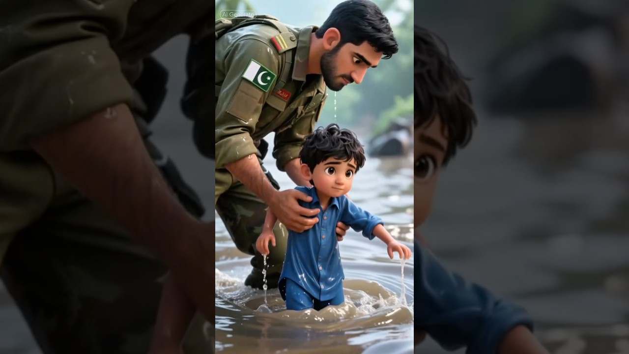 Child Rescued From Flood | Pak Army  Ungli Mut Uthana | Kaz Khan | 