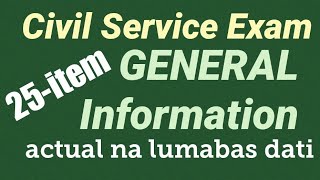 Civil Service Exam General Information Philippine Constitution Lumabas Dati