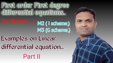 MSBTE | Applied Mathematics | Differential equations | Examples on solution of linear D.E. (part II)