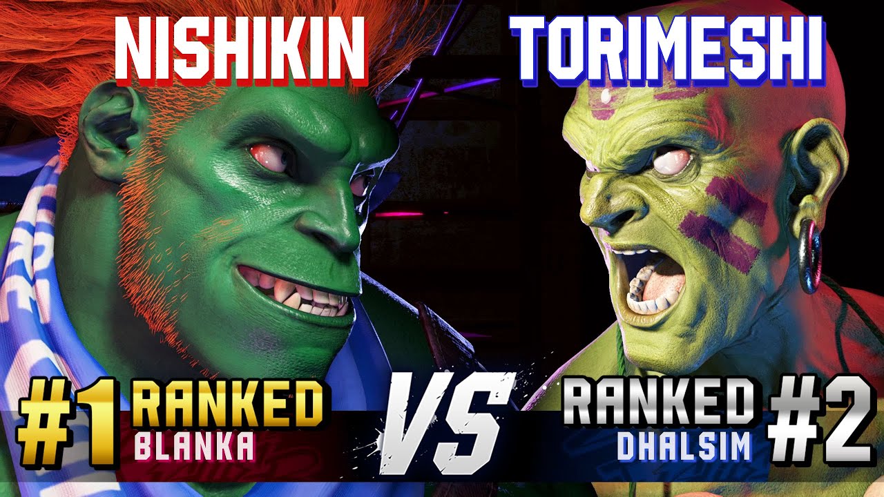 SF6 ▰ NISHIKIN (#1 Ranked Blanka) vs TORIMESHI (#2 Ranked Dhalsim) ▰ High Level Gameplay