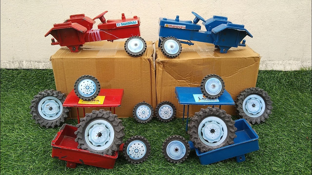 mini tractors and Army van video Kiran Toys world YouTube