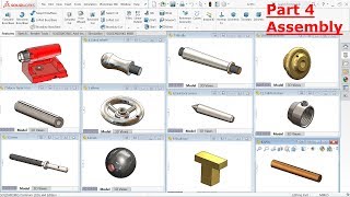 Solidworks tutorial Assembly of lathe tailstock Part4