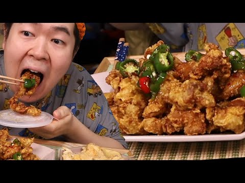 청양치킨 먹방입니다!!