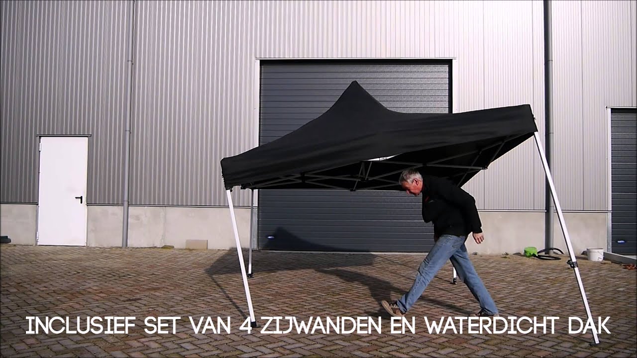 Opsplitsen vinger controleren Easy up tent 3x3 mtr opzetten: super snel en eenvoudig! - YouTube