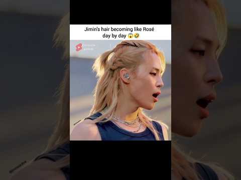 Jimin becoming Rosé day by day 😱🤯 #rosé #jimin #fypviralシ #ytshorts #blackpink @roses_are_rosie