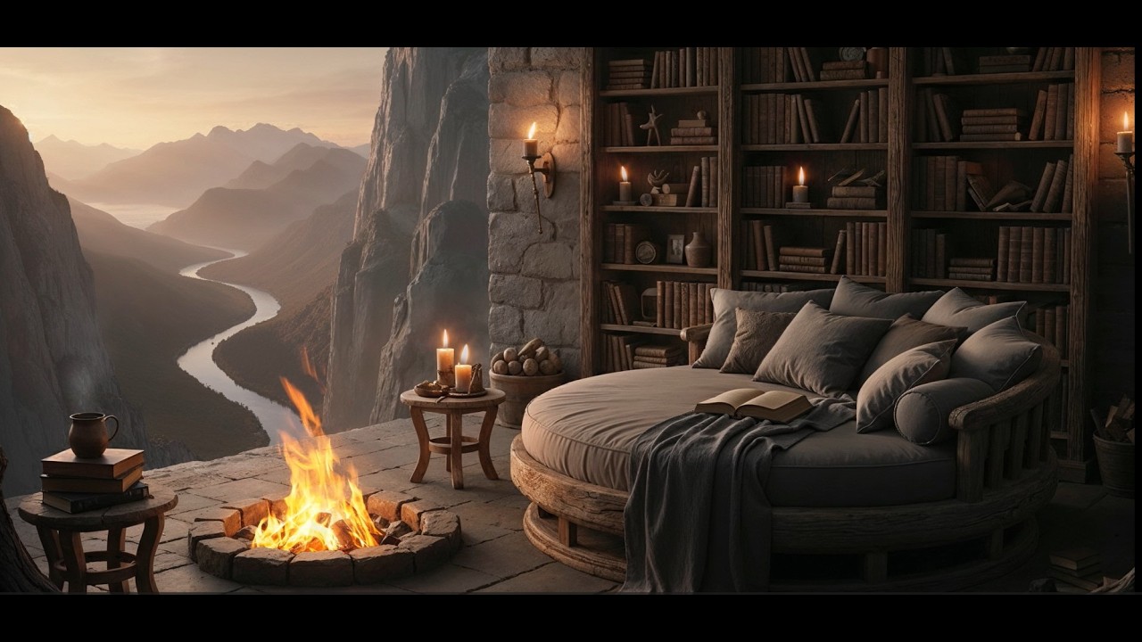 Daybreak in the High Mountain Keep | Calm Fantasy Soundscape