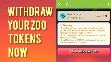 How to withdraw Your Zoo Airdrop to Bitget,  Do this before on the 22nd of February
