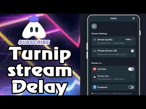 How to delay stream in turnip || stream delay in turnip || turnip