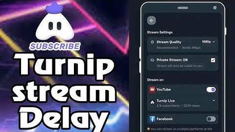 How to delay stream in turnip || stream delay in turnip || turnip tutorial