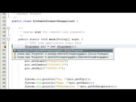 Tutorial Java Netbeans Studi Kasus Output Daftar Gaji Pegawai Metode OOP