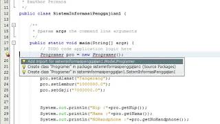 Tutorial Java Netbeans Studi Kasus Output Daftar Gaji Pegawai Metode OOP