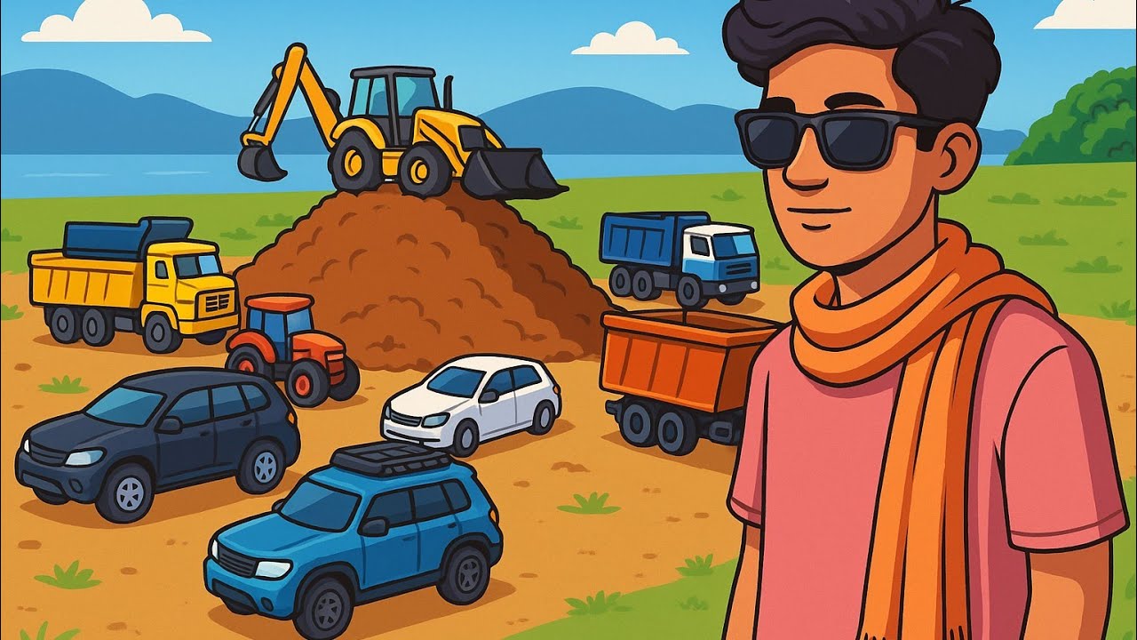 Dump Truck Loading Sand JCB | 24 Wheeler Truck Accident Pulling Out Defender Car Tractor JCB ? CSToy