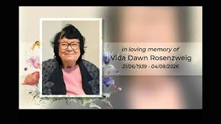 Funeral for Vida Rosenzweig 14 August 2026
