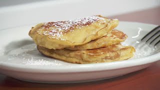 Sunday brunch: Bread pudding pancakes with Southport Grocery and Cafe