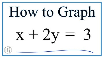 How to Graph the Linear Equation x + 2y = 3