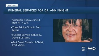 Funeral services for Dr. Ann Knight announced